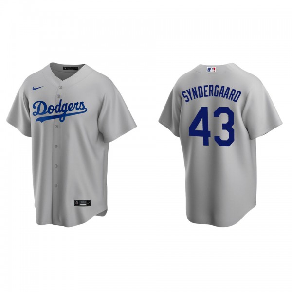 Noah Syndergaard Men's Los Angeles Dodgers Nike Gray Alternate Replica Jersey