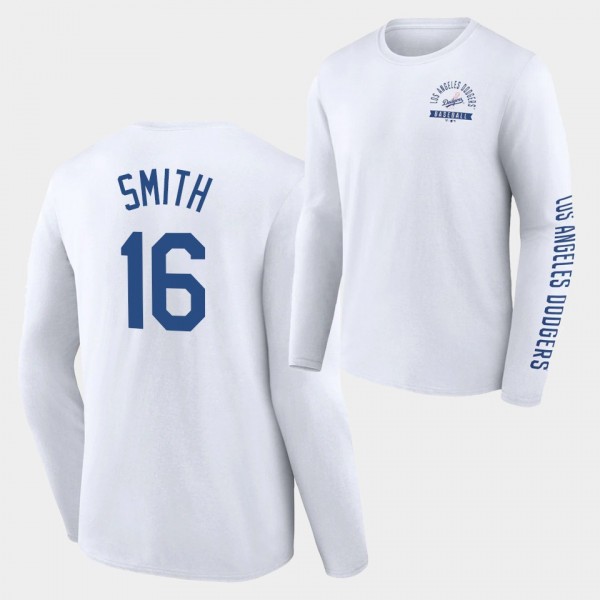 LA Dodgers Pressbox White Will Smith #16 Long Slee...