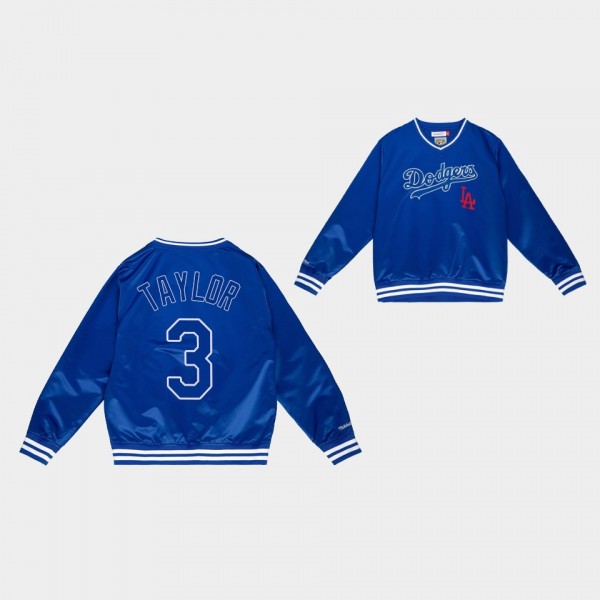 Chris Taylor #3 Los Angeles Dodgers Royal Pullover...