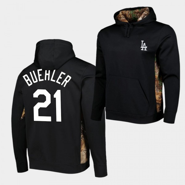 Los Angeles Dodgers Walker Buehler Men's Ranger Pullover Black Hoodie