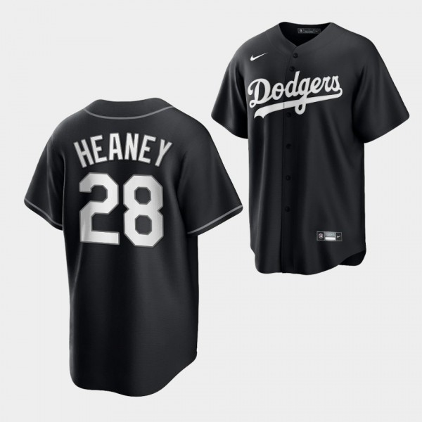 Replica Andrew Heaney Los Angeles Dodgers Black Wh...