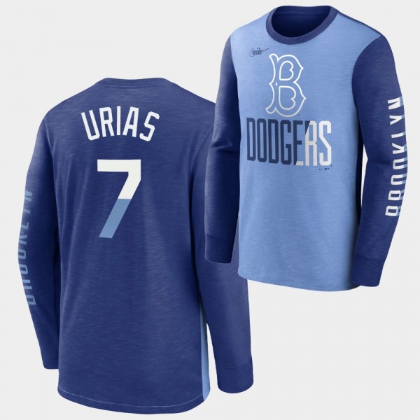 Brooklyn Dodgers Cooperstown #7 Julio Urias Royal ...