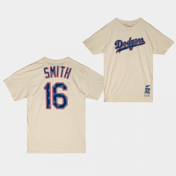Los Angeles Dodgers Freedom Stars Stripes Will Smith #16 Cream T-Shirt