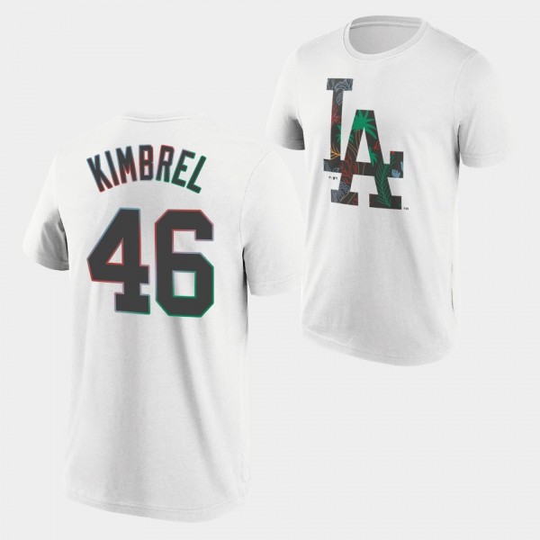 Los Angeles Dodgers #46 Craig Kimbrel Summer Beach White Men's T-Shirt