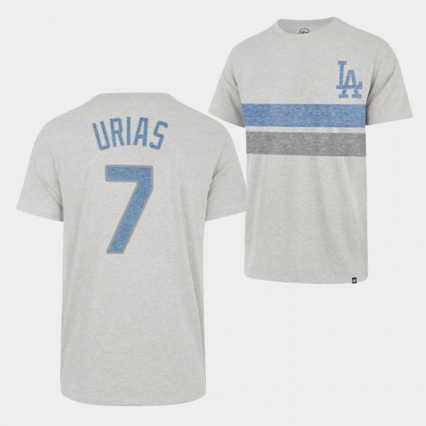 Los Angeles Dodgers #7 Julio Urias Team Logo Gray Men's T-Shirt