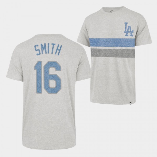 Los Angeles Dodgers #16 Will Smith Team Logo Gray Men's T-Shirt