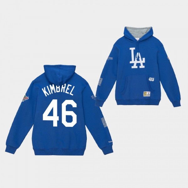 #46 Craig Kimbrel Los Angeles Dodgers Team Logo Fleece Royal Hoodie
