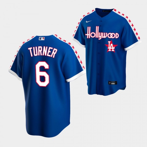 LA Dodgers Trea Turner #6 Royal Special Edition City Connect jersey