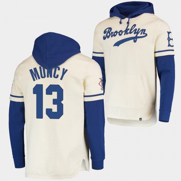 Dodgers Cream Max Muncy Trifecta Shortstop Pullover Hoodie