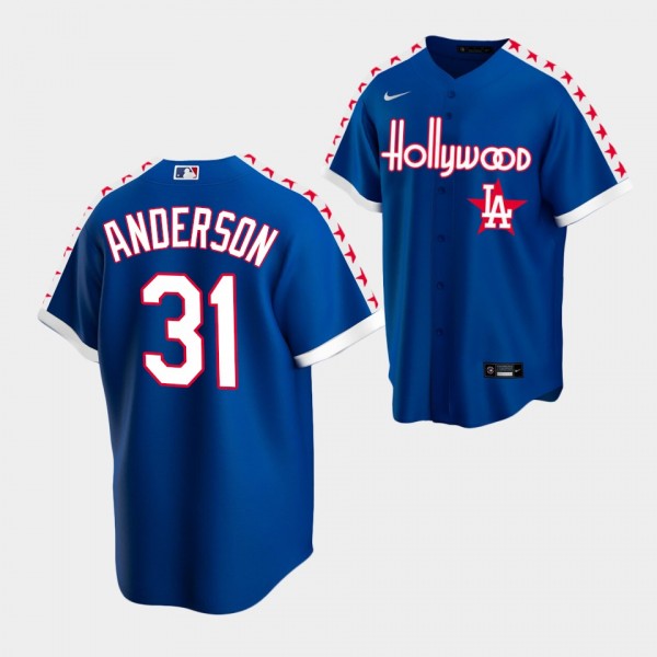 LA Dodgers Tyler Anderson #31 Royal Special Editio...