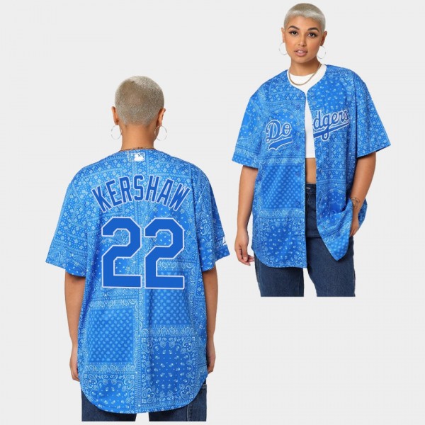#22 Clayton Kershaw Los Angeles Dodgers Replica Bl...