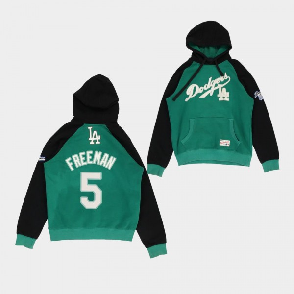 Freddie Freeman #5 Green Los Angeles Dodgers Vinta...