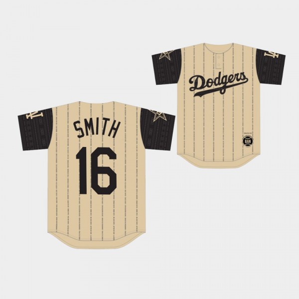 #16 Will Smith Los Angeles Dodgers Black Heritage Night 2022 Men's Jersey - Gold