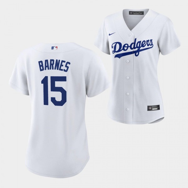 Los Angeles Dodgers Austin Barnes #15 Austin Barnes White Replica Home Women's Jersey
