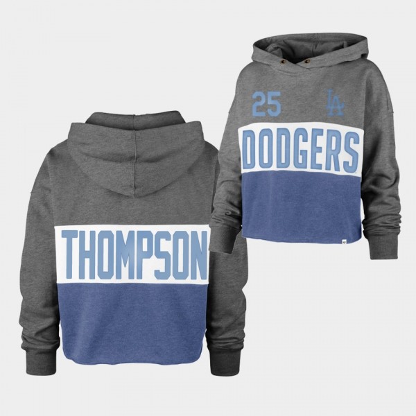 Women's #25 Trayce Thompson Los Angeles Dodgers Cu...
