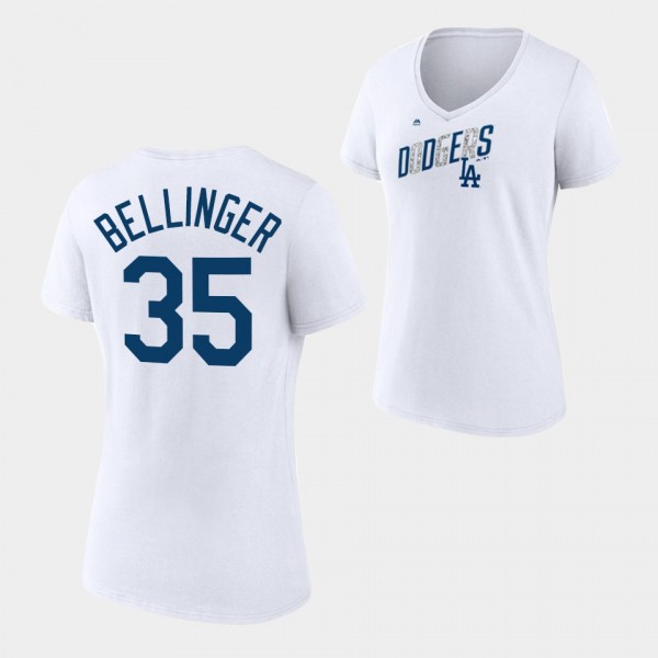 Women's Dodgers #35 Cody Bellinger Second Wind Whi...