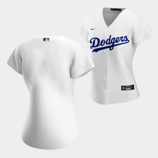 Women's Los Angeles Dodgers Replica White Home Jer...