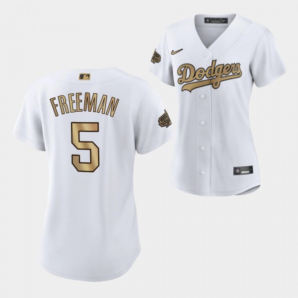 2022 MLB All-Star Game Freddie Freeman #5 Los Angeles Dodgers White Replica Jersey - Women's