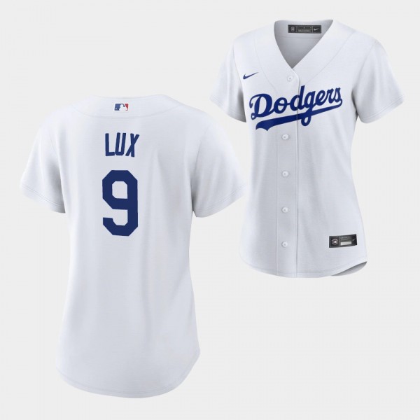 Los Angeles Dodgers Gavin Lux #9 Gavin Lux White Replica Home Women's Jersey