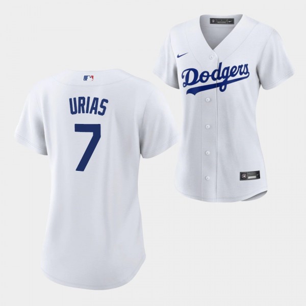 Los Angeles Dodgers Julio Urias #7 Julio Urias Whi...