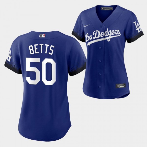 Women's 2021 City Connect #50 Mookie Betts Los Angeles Dodgers Replica Jersey - Royal