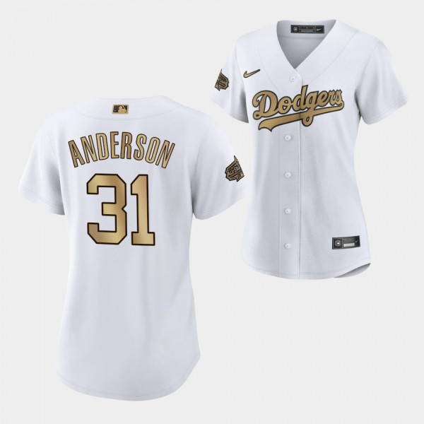 2022 MLB All-Star Game Tyler Anderson #31 Los Angeles Dodgers White Replica Jersey - Women's