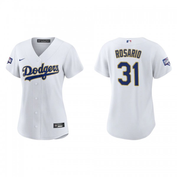 Women's Los Angeles Dodgers Amed Rosario White Gol...