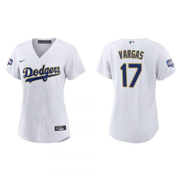 Women's Miguel Vargas Los Angeles Dodgers White Go...