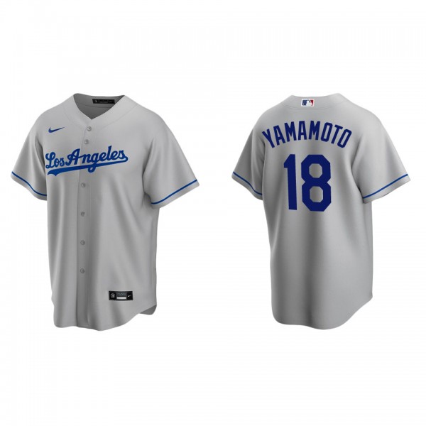 Men's Los Angeles Dodgers Yoshinobu Yamamoto Gray ...