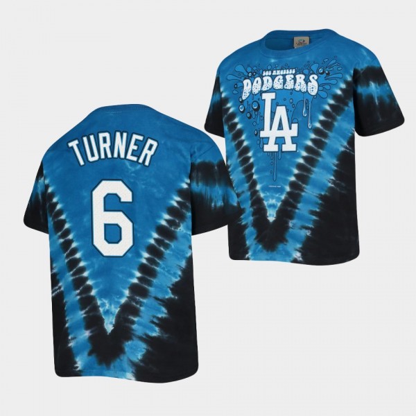Youth Trea Turner Los Angeles Dodgers Tie-Dye Thro...