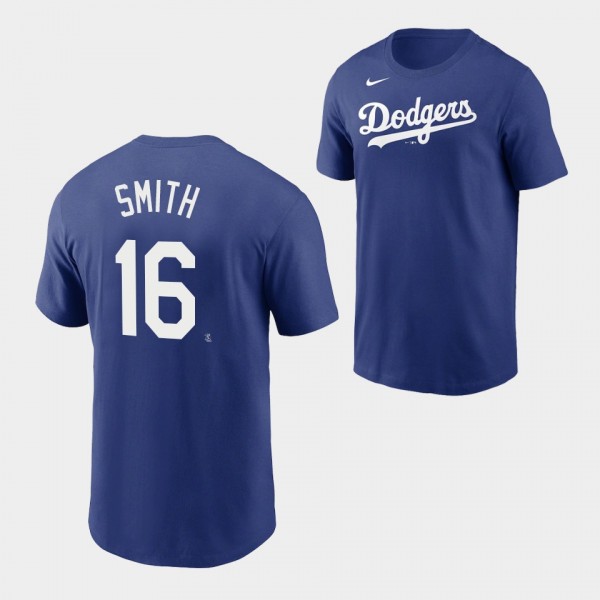 Youth Will Smith Los Angeles Dodgers Name & Number Royal T-Shirt