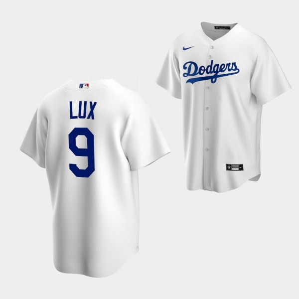 Los Angeles Dodgers Youth #9 Gavin Lux White Home ...