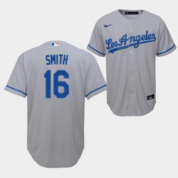 Youth Will Smith Los Angeles Dodgers Gray Road Rep...