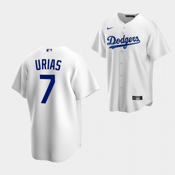 Los Angeles Dodgers Youth #7 Julio Urias White Home Replica Jersey