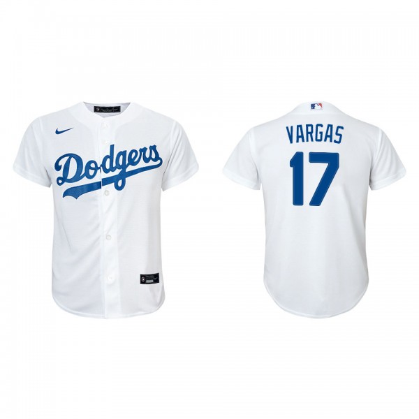 Youth Miguel Vargas Los Angeles Dodgers White Repl...
