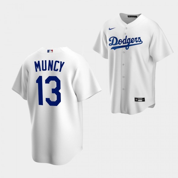 Los Angeles Dodgers Youth #13 Max Muncy White Home...