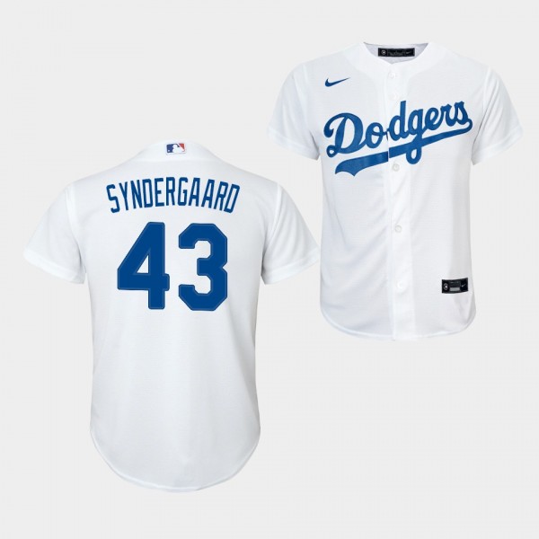 Los Angeles Dodgers Youth #43 Noah Syndergaard Whi...