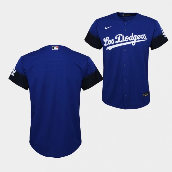 Los Angeles Dodgers Replica 2021 City Connect Youth Jersey Royal