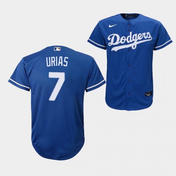 Youth #7 Julio Urias Los Angeles Dodgers Replica Royal Jersey 2020 Alternate