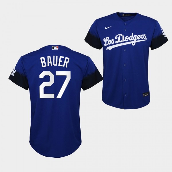 Trevor Bauer Los Angeles Dodgers Replica 2021 City Connect Youth Jersey Royal