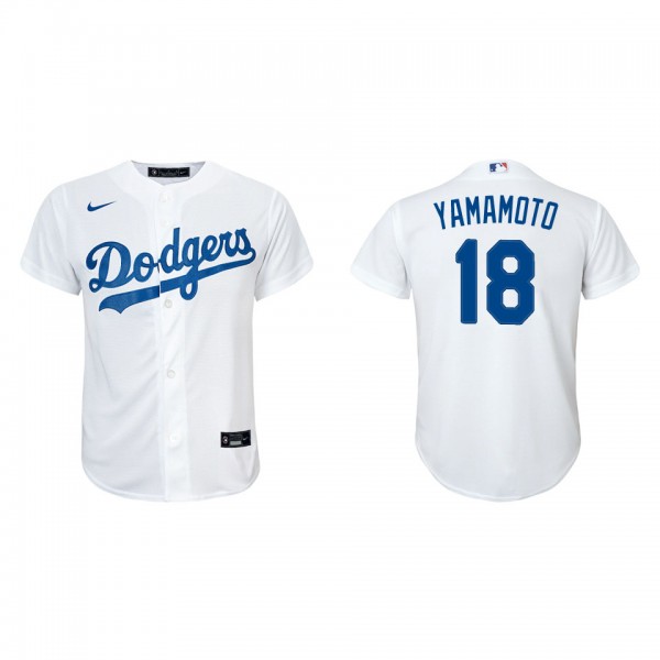 Youth Los Angeles Dodgers Yoshinobu Yamamoto White...